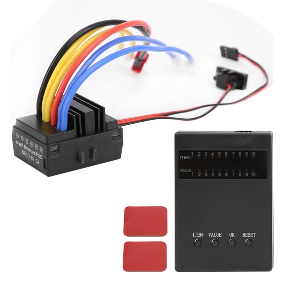 80A Brushed Waterproof ESC Speed Controller with Program Card Set for 1/8 1/10 Cars