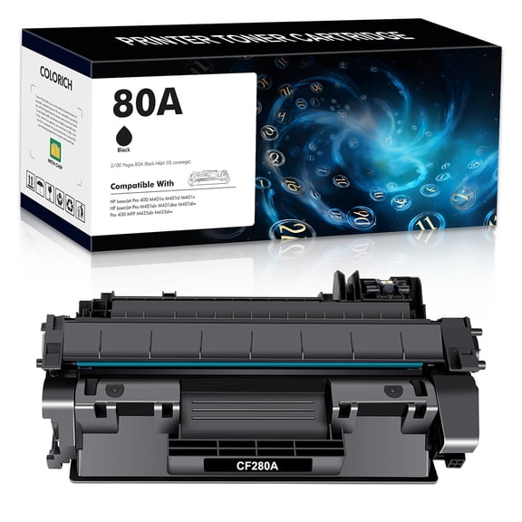 80A Toner Cartridge CF280A CF280AD1 Compatible for HP 80A CF280A 80X CF280X LaserJet Pro M401dn M401dne M401dw M401n M425dn M401 M425 Printer Ink Black | Pack-1