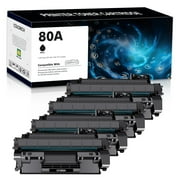 80A خراطيش الحبر متوافقة مع HP 80 A CF280A M401dn Laserjet Pro 400 M401N M401DW M401DN MFP M425DN M425DW M401 M425 حبر الطابعة 4-حزمة، CF280AD1