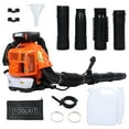thumbnail image 1 of 80CC 2-Cycle Gas Backpack Leaf Blower - 900CFM/200MPH Powerful Handheld Lawn Blower for Yard, Lawn Care, Clearing Leaves, Dust, Debris, Wet Grass (Orange), 1 of 13