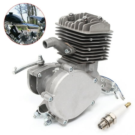 80CC 2-Stroke Engine Kit for Motorized Bicycle, Single-Piece Balanced Crank, 40mm Stroke, High Compression Head, Durable Installation Hardware