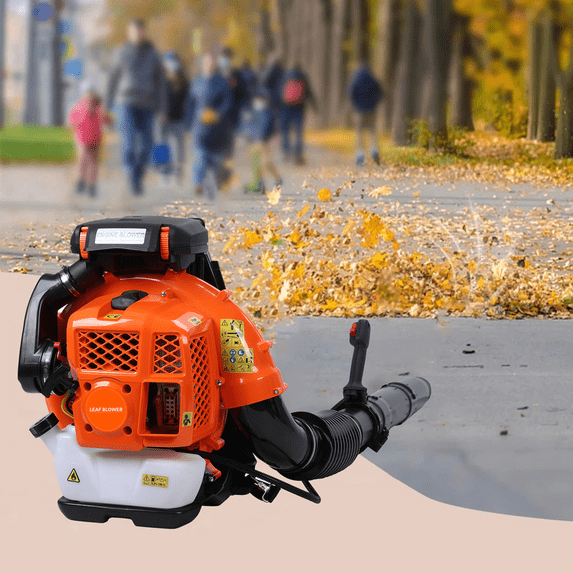 80CC Backpack Leaf Blower – Gas Powered 4.8HP 2 Stroke 900CFM 206MPH High Airflow, Ergonomic Design, Low Vibration, and Cruise Control, Leaf Blower for Lawn Care