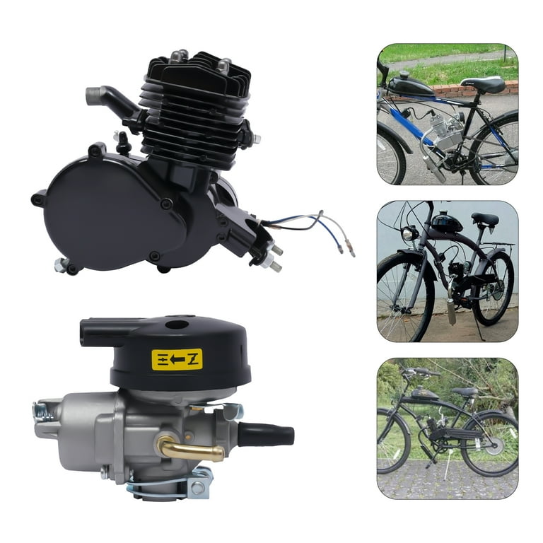 80CC Bicycle Engine Kit 2 Stroke Petrol Gas Motor Kit Engine Set Motorized Bike Complete Cycle Engine Refit Kit for 26 and above Bicycle