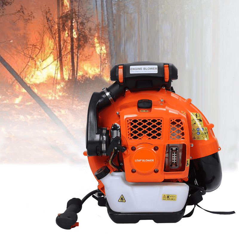 80CC Gas Backpack Leaf Blower 2-Cycle Enginee 900 CFM 206 MPH Ergonomic Harness System Low Vibration and Cruise Control Powerful Gas Blowers for Lawn Yard Care-Gifts for Dad