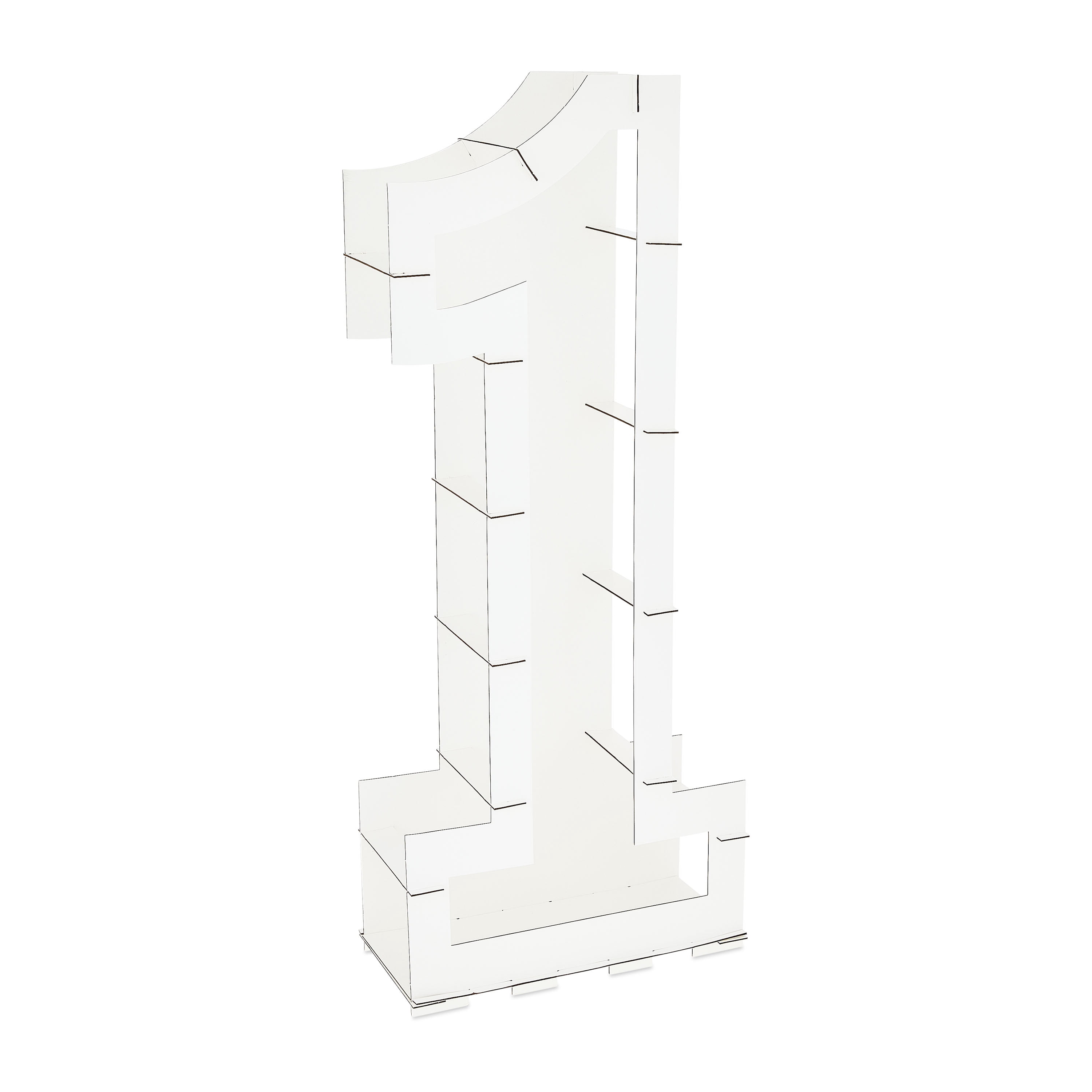 31.5IN Number 1 Balloon Frame, White, by Way To Celebrate