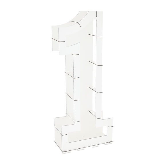 31.5IN Number 1 Balloon Frame, White, by Way To Celebrate