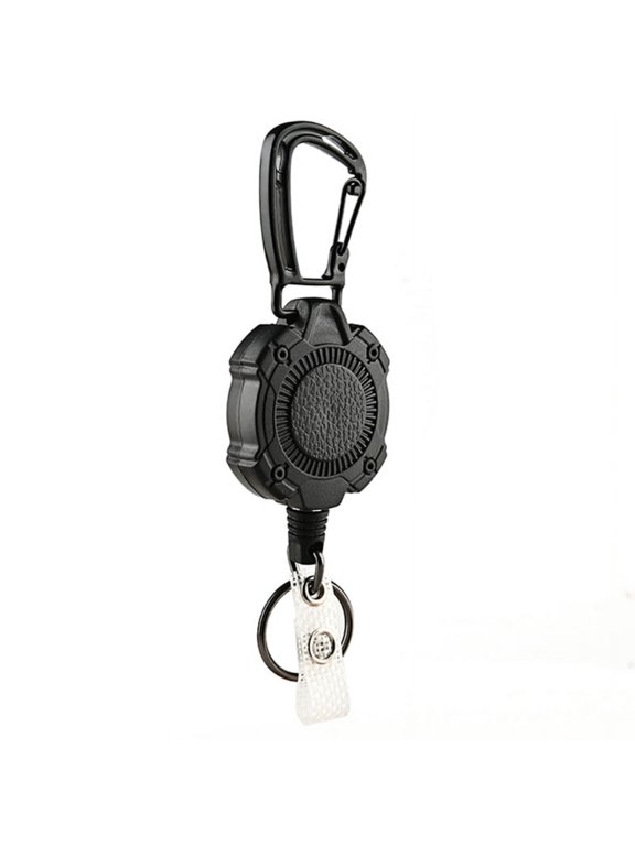 80CM Multifunctional Roll Retractable Keychain Bag Recoils ID-Card Holder Keyring Keychain Stainless Steel Rope Keyring