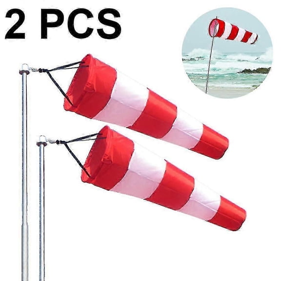 80Cm Heavy Duty Rip-stop Airport Windsock, Outdoor Wind Sock for Airfields Gardens Farms