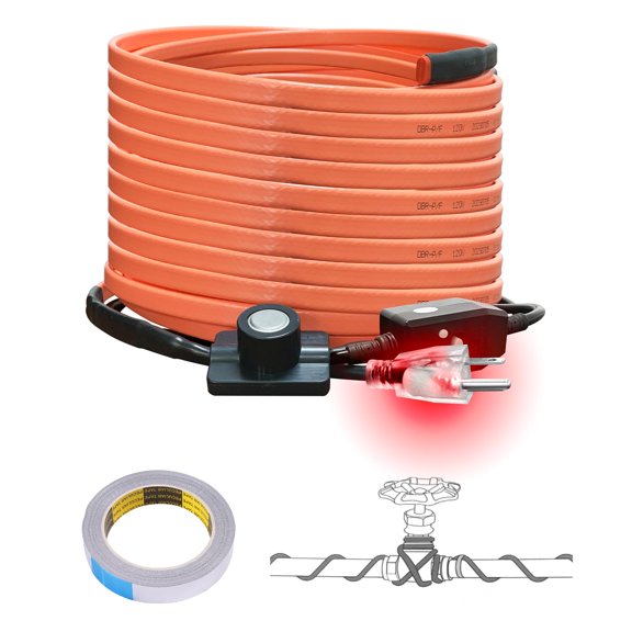 80FT Self-Regulating Trace Cable Heat Tape For Water Pipe Freeze Protection