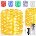 80Ft Rope Lights Warm White with 16 Colors 240LEDs Outdoor String