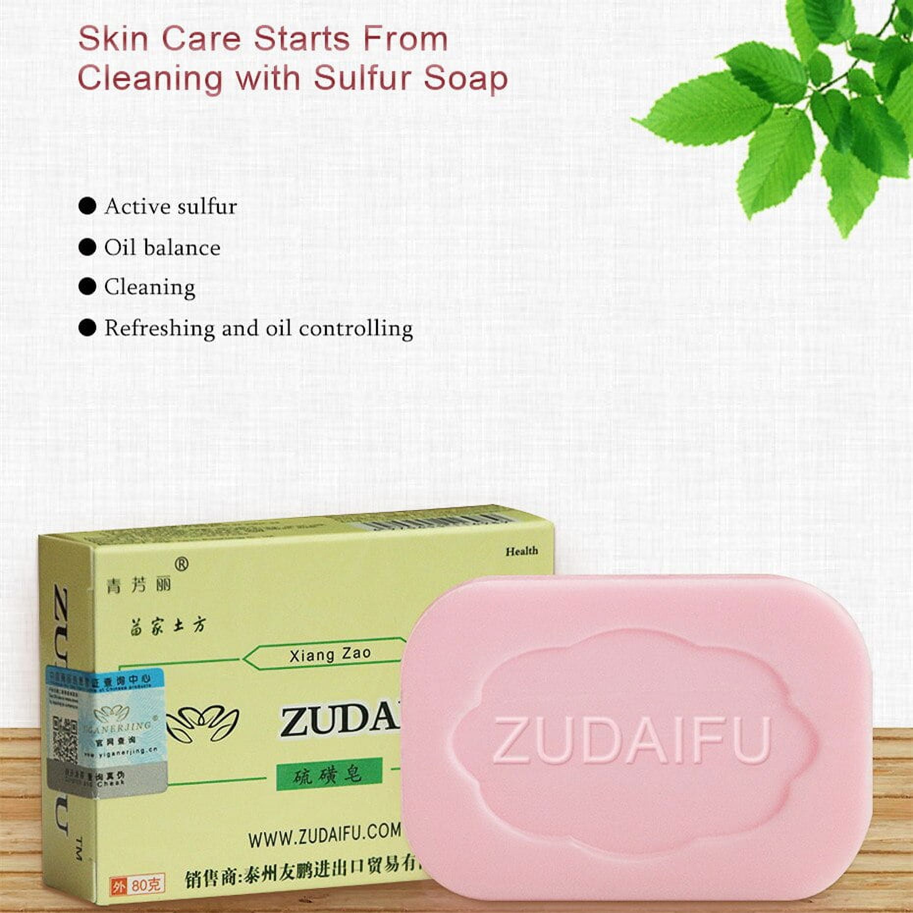 80G Sulfur Soap Skin Drug Bactericidal Conditions Acne Psoriasis