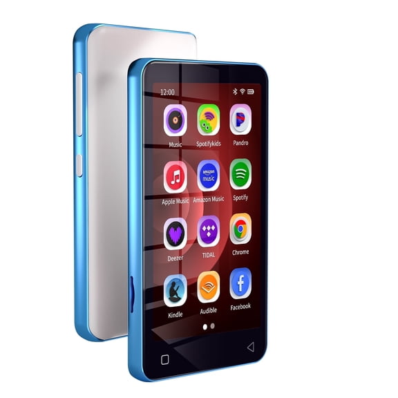 80GB MP3 Player with Bluetooth, S2 WiFi MP3 Player with Spotify, Spotify Kids, Audible, 4" Android Audio Music Player (Blue_White)