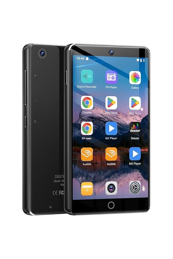 80GB MP3 Player with Bluetooth and WiFi, Fanvace Music Player with Audible,Play Store, 4" Touch Screen MP3 MP4 Player(Black)