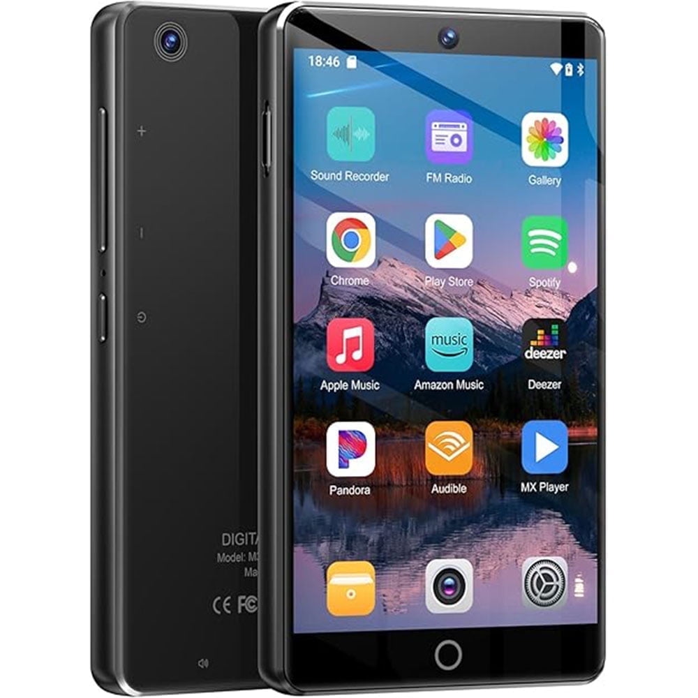 80GB MP3 Player with Bluetooth and WiFi, Fanvace Music Player with Spotify,Pandora,Audible,Amazon Music,Play Store, 4" Touch Screen Android 13 OS MP3 MP4 Player(Black)