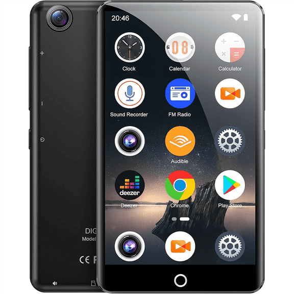 80GB MP3 Player with Bluetooth and WiFi, Portable 4.02-inch Touchscreen MP4 Players, Android MP3 Player with Spotify, App Store, Digital Hi-Fi Music Player with Speaker, up to 1TB