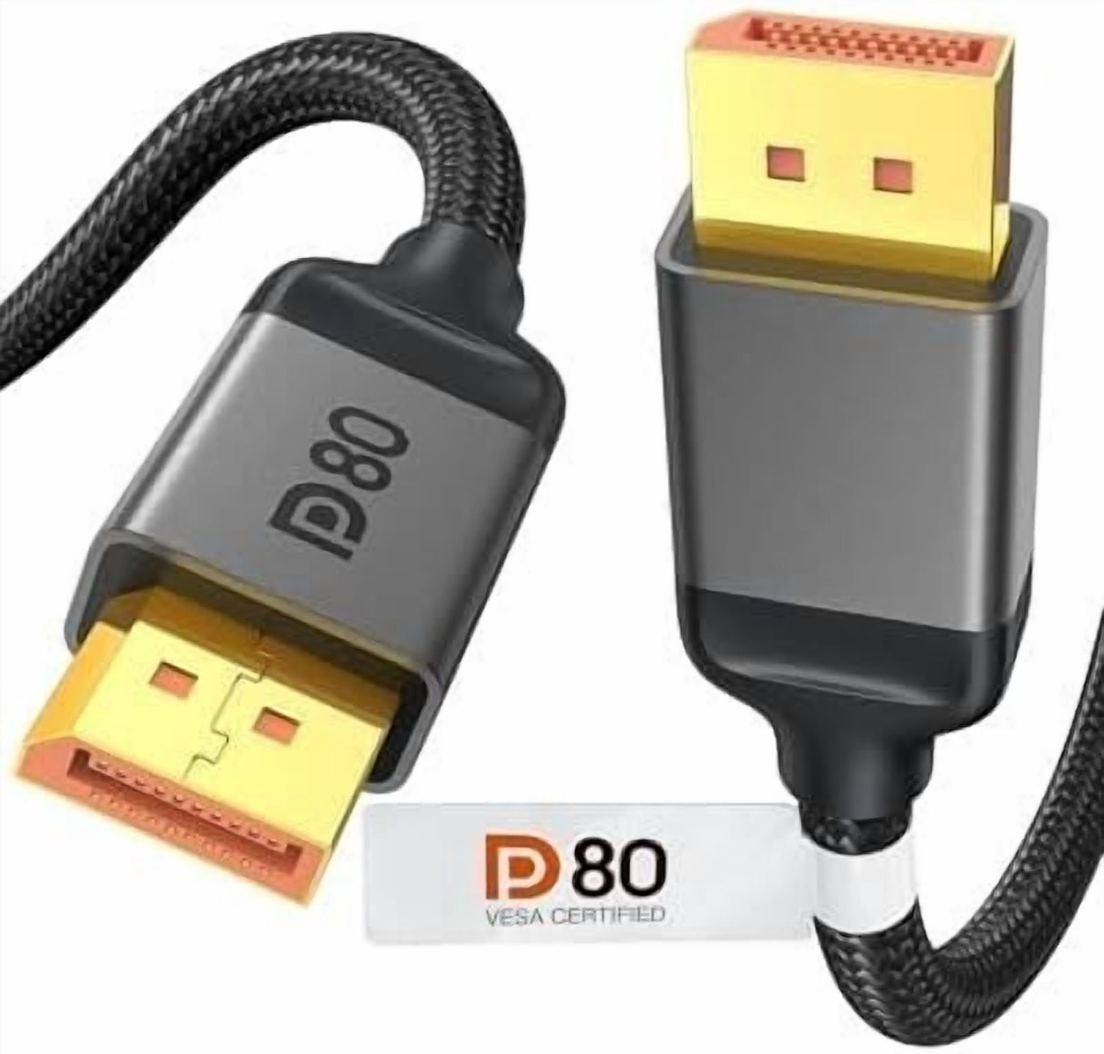 80Gbps DisplayPort 2.1 5FT [VESA ], [8K@240Hz, 4K@540Hz 360Hz 240Hz] DP ...
