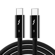 80Gbps Thunderbolt 5 Cable [Prime Braided], up to 120Gbps Bandwidth for 16K, Dual 8K/6K, 240W, Compatible for Thunderbolt 4/3, USB4, SSD, MacBook M4 Pro, Dock, eGPU, 1M 1.5M 2M