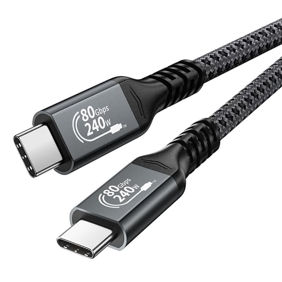 80Gbps USB 4 Cable V2 for Thunderbolt 4 Cable 3.3ft, PD 3.1 240W Fast Charging USB C Data Transfer Cable, Dual 8K/6K Video Monit