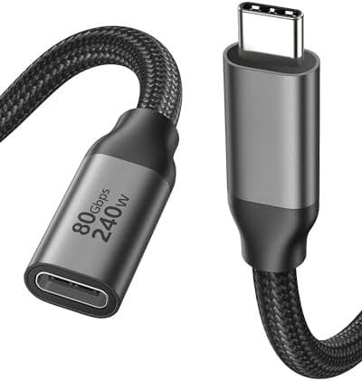80Gbps USB 4 Extension for Thunderbolt 5/4, [240W , 16K/8K/6K] USB C ...