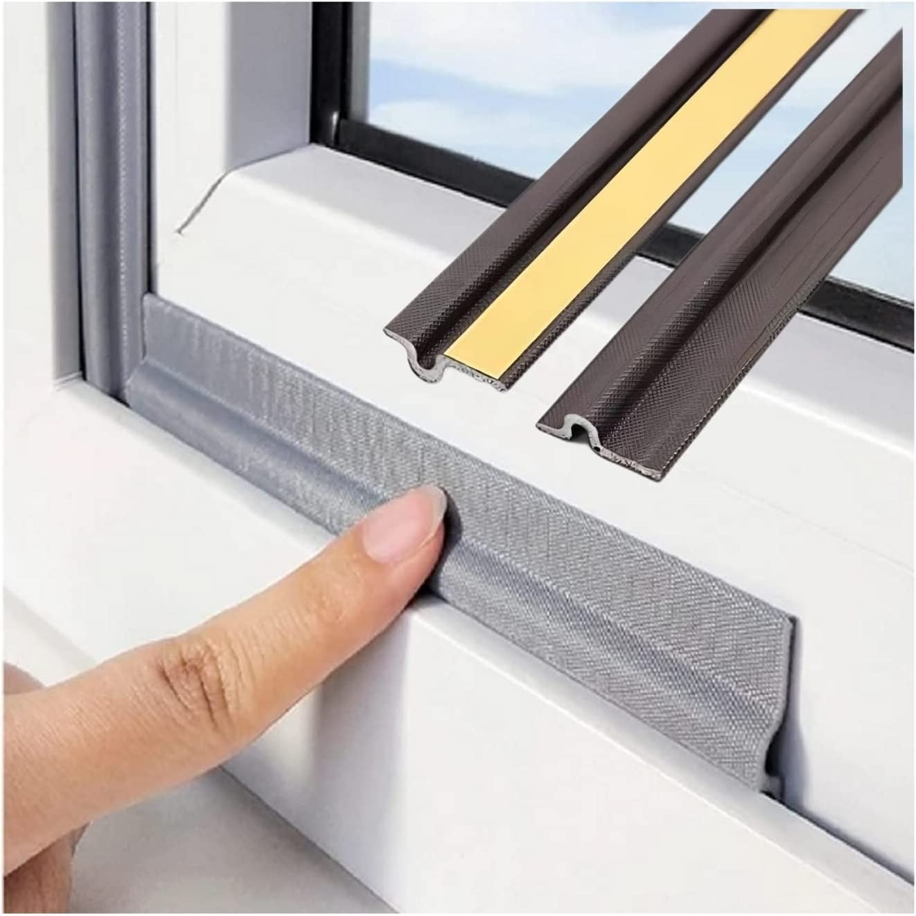 Adhesive Felt Weather Stripping Tape Window Strip Gap Filler Door Seal Fix  Tool