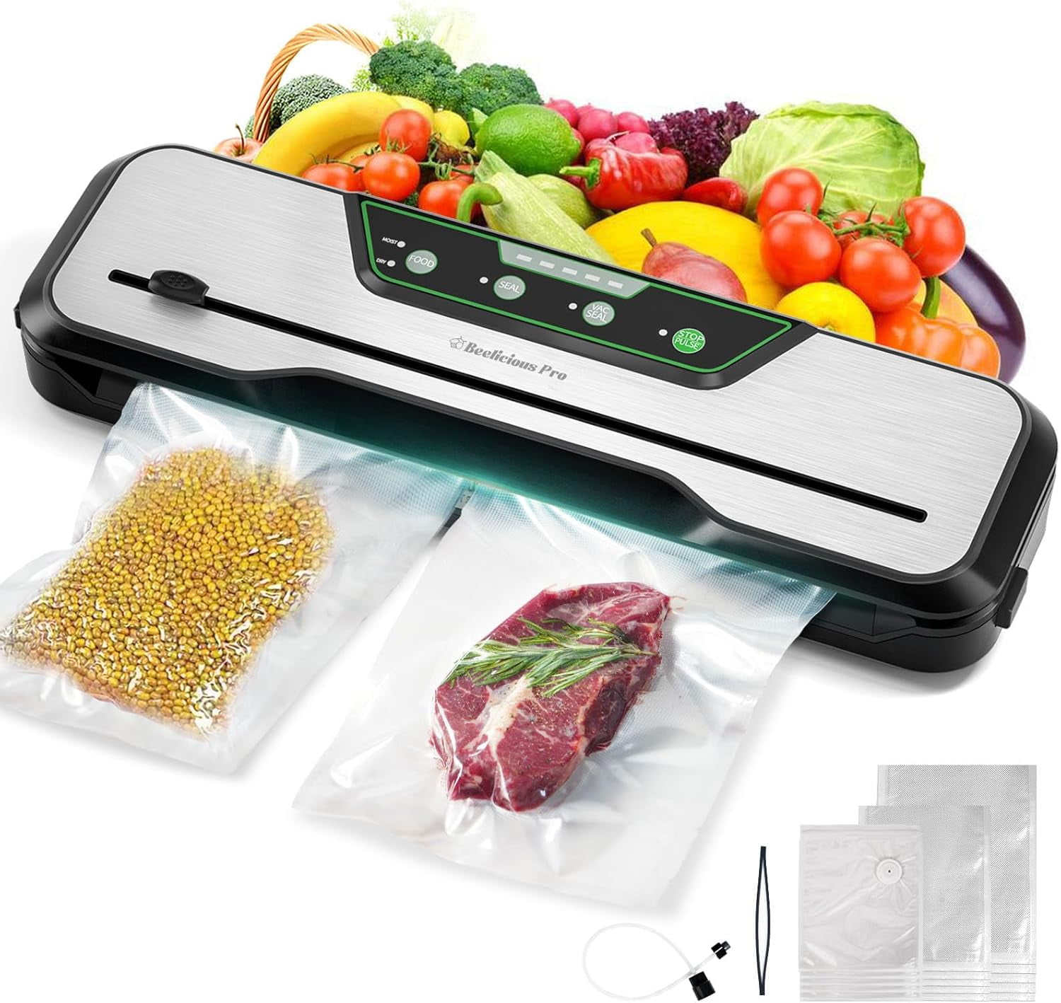 Compact Stainless Steel Automatic Food Vacuum Sealer Machine