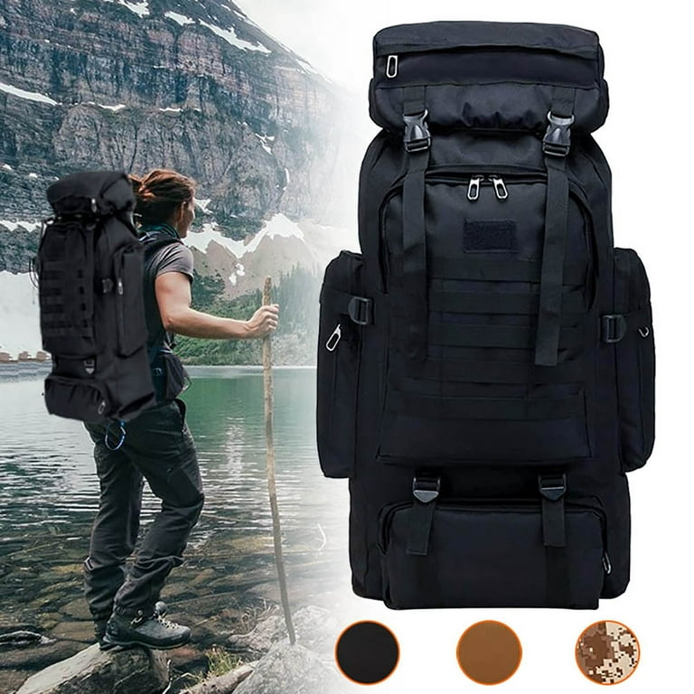 80L Outdoor Travel Hiking Camping Backpack Waterproof Rucksack Trekking Bag  Pack