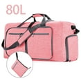 thumbnail image 1 of 80L Travel Duffle Bag, 28" Foldable Travel Duffel Bag with Shoes Compartment, Extra Large Overnight Bag for Men Women, Waterproof & Tear Resistant Weekender Bags (Pink), 1 of 9