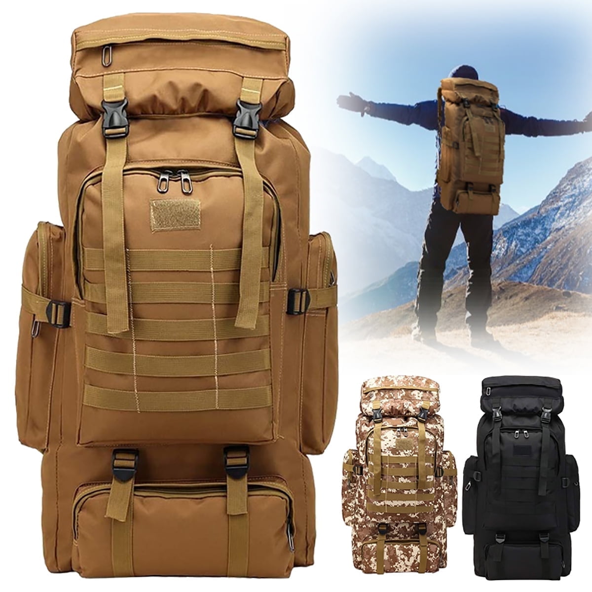 COOLTOP 80L Backpacking Gear, Waterproof, Hiking, Camping COOLTOP 80L Backpacking Gear, Waterproof, Hiking, Camping