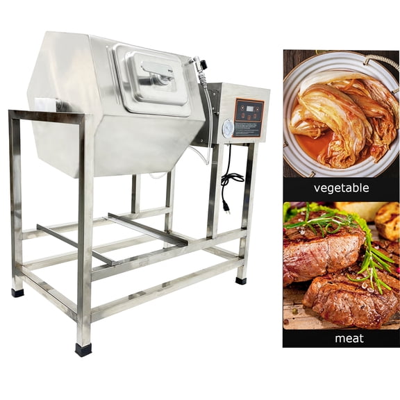 80L Meat Tumbler Marinator Machine Vacuum Pump Hexagonal Barrel Commercial Automatic 110V