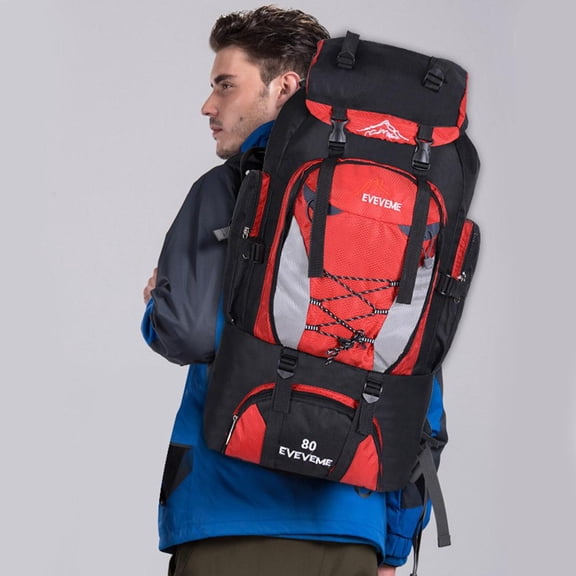 80L Waterproof Hiking Backpack for Men Women, Large Capacity Trekking Rucksack with Internal Frame & Rain Cover, Lightweight Camping Mountaineering Backpack