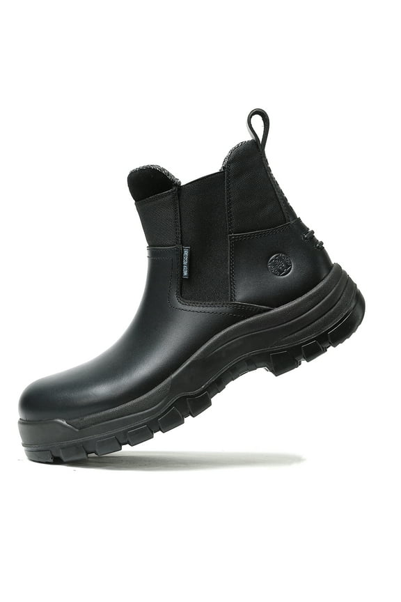 80M02 Durable Slip-On Soft Toe Work Boots with KEVLAR Protection,Oil-Resistant & Slip-Resistant Work Boots For Men