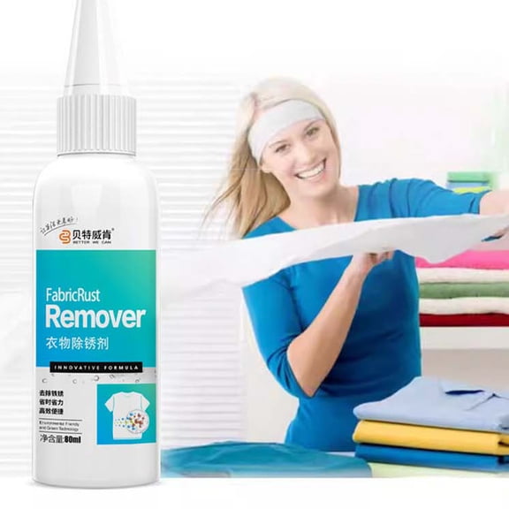 80ML Fabric Rust Remover, Clothes Rust Remover Cleaner Removes Rust Water Rust Mud Dirt And Stains Easily Removes Without Hurting Clothes, Fabric Rust Stain Remover Strong Clothes Rust Remover