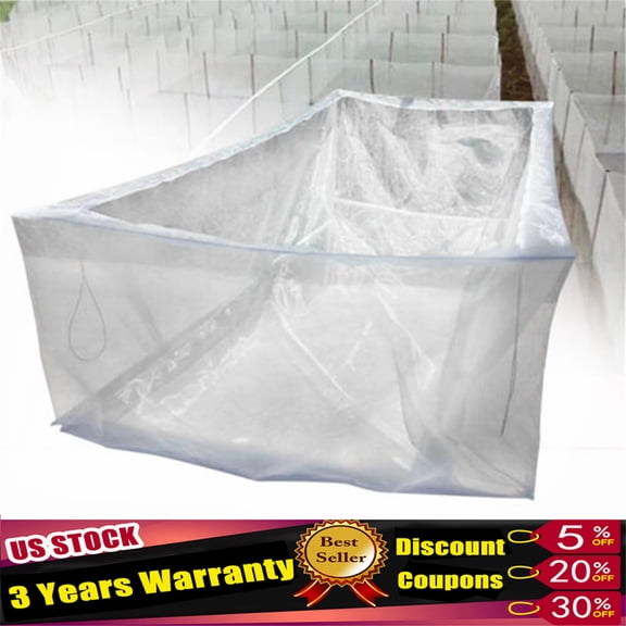 80Mesh Fish Cage Net Trap Breeding Nest Breathable Fishing Monofilament NetWhite