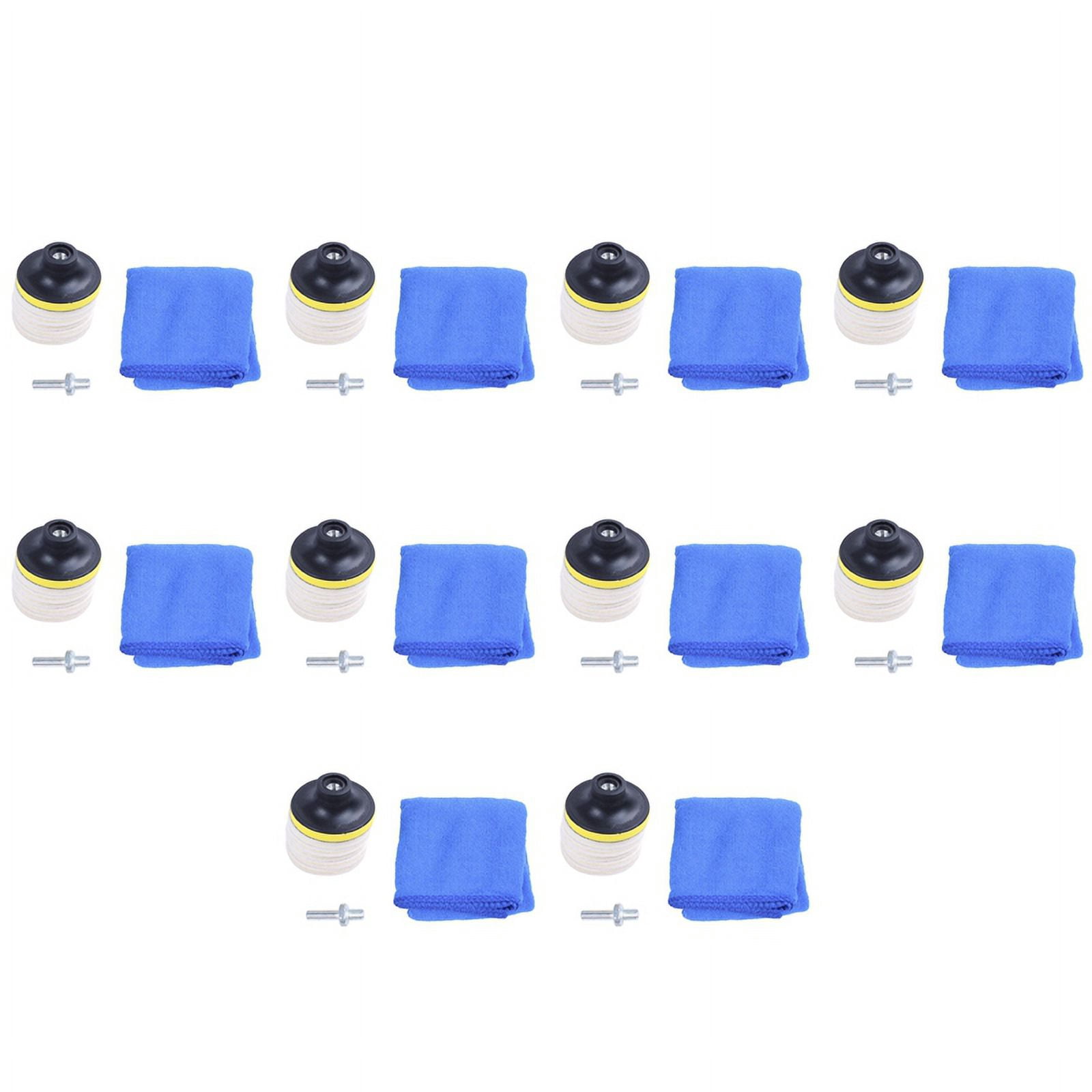 80PC 3Inch 75mm Felt Polishing Pad Windscreen Scratch Repair Glass Polishing Kit,10 x Backing Pad 50 x Rayon Felt Polishing Pads 10 x Polishing cloth(Random Color) 10 x M10 Thread Drill Adapter,white