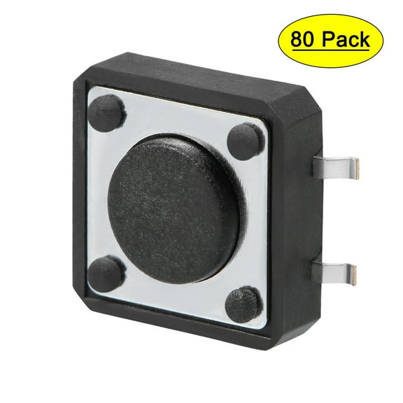 80PCS 12x12x4.3mm Panel Micro PCB Momentary Tactile Tact Push Button Switch DIP