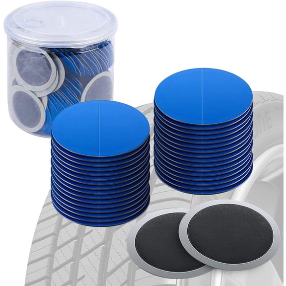 80PCS 58mm Tire Repair Patch, Tire Patch Kit, Heavy Duty Tire Patches, Round Tubeless Patches, Fast Repair Cold Patch for Car Tire Damage