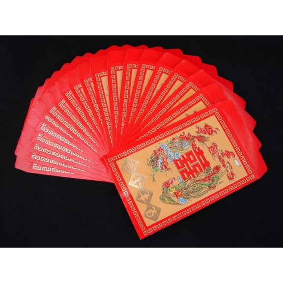 80PCS Color Money Envelope HongBao Lucky Money Bag With Double Happiness