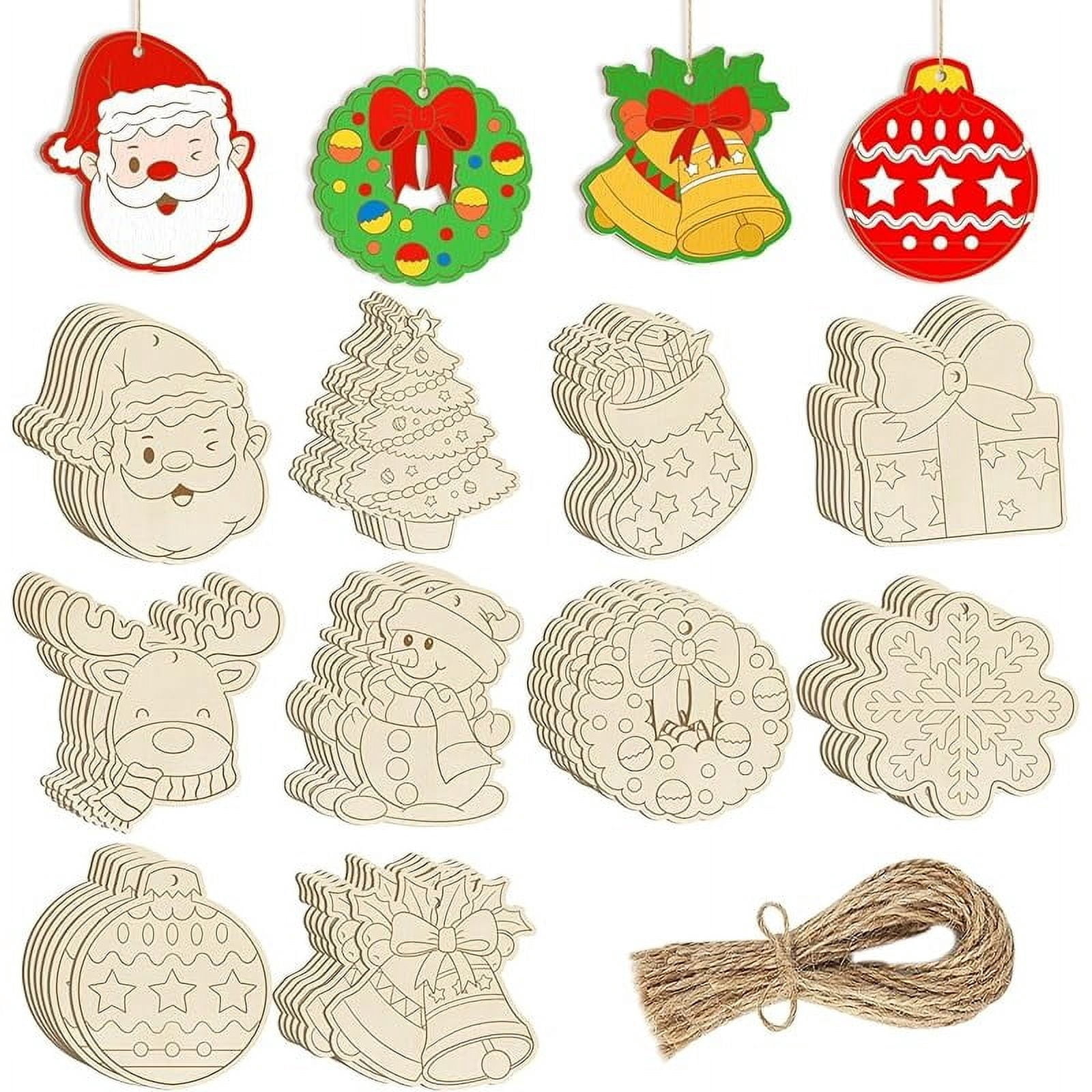 Unfinished Wooden Cutouts – 24pcs Spring Shapes For Painting, DIY Crafts & Decor