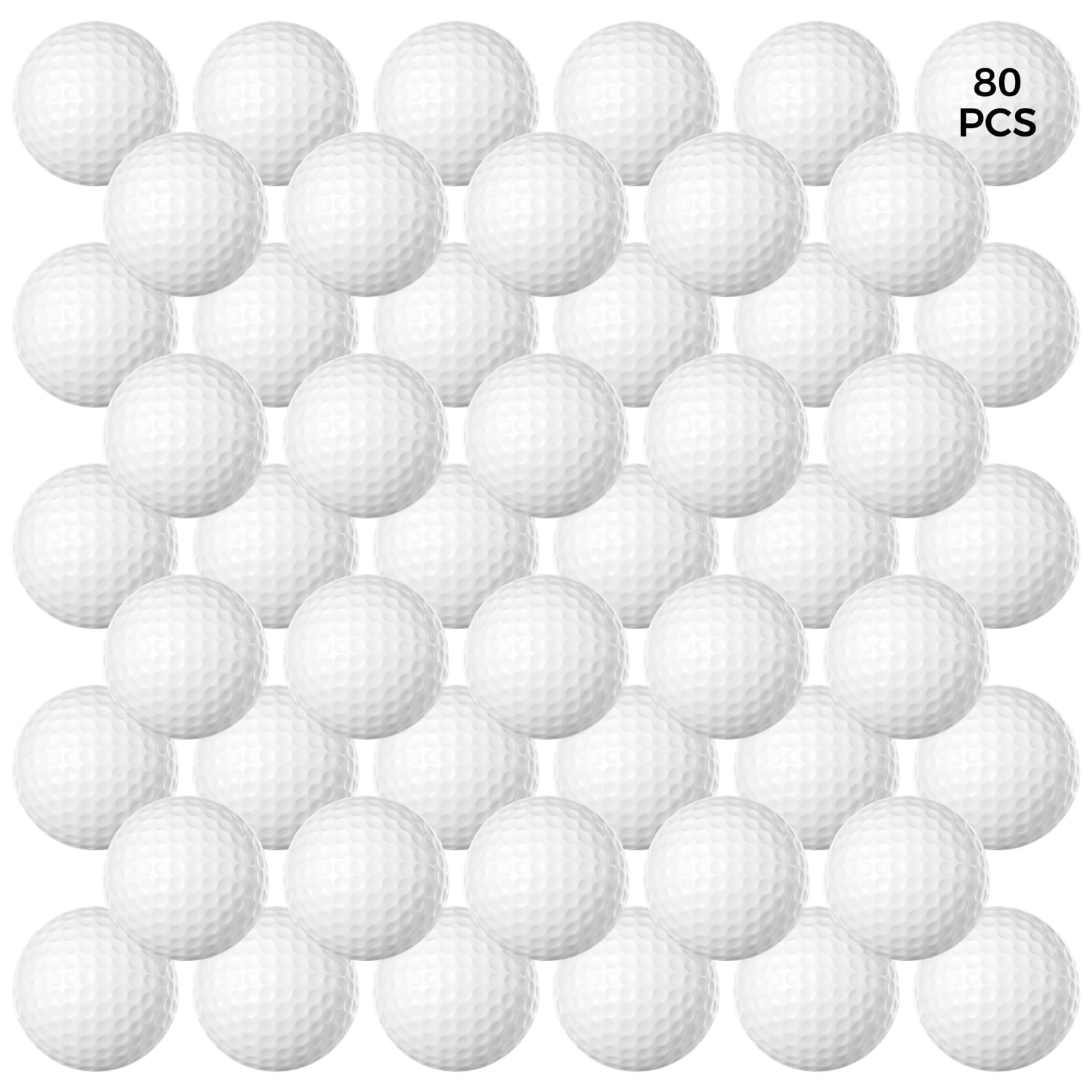 80PCS Golf Practice Balls, PU Foam Soft Golf Balls for Indoor and Outdoor Training, White 1.7" Diameter Ideal for Golf Beginners Quality Golf Swing Training