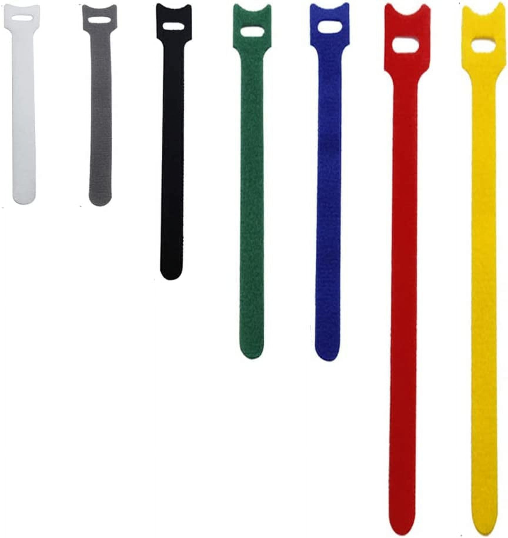 80PCS Reusable Fastening Cable Ties with Hook and Loop, Adjustable Cord  organizer Ties for Computer/TV/Electronics, 4 Sizes 4/6/8/12 inch and 7  Colors