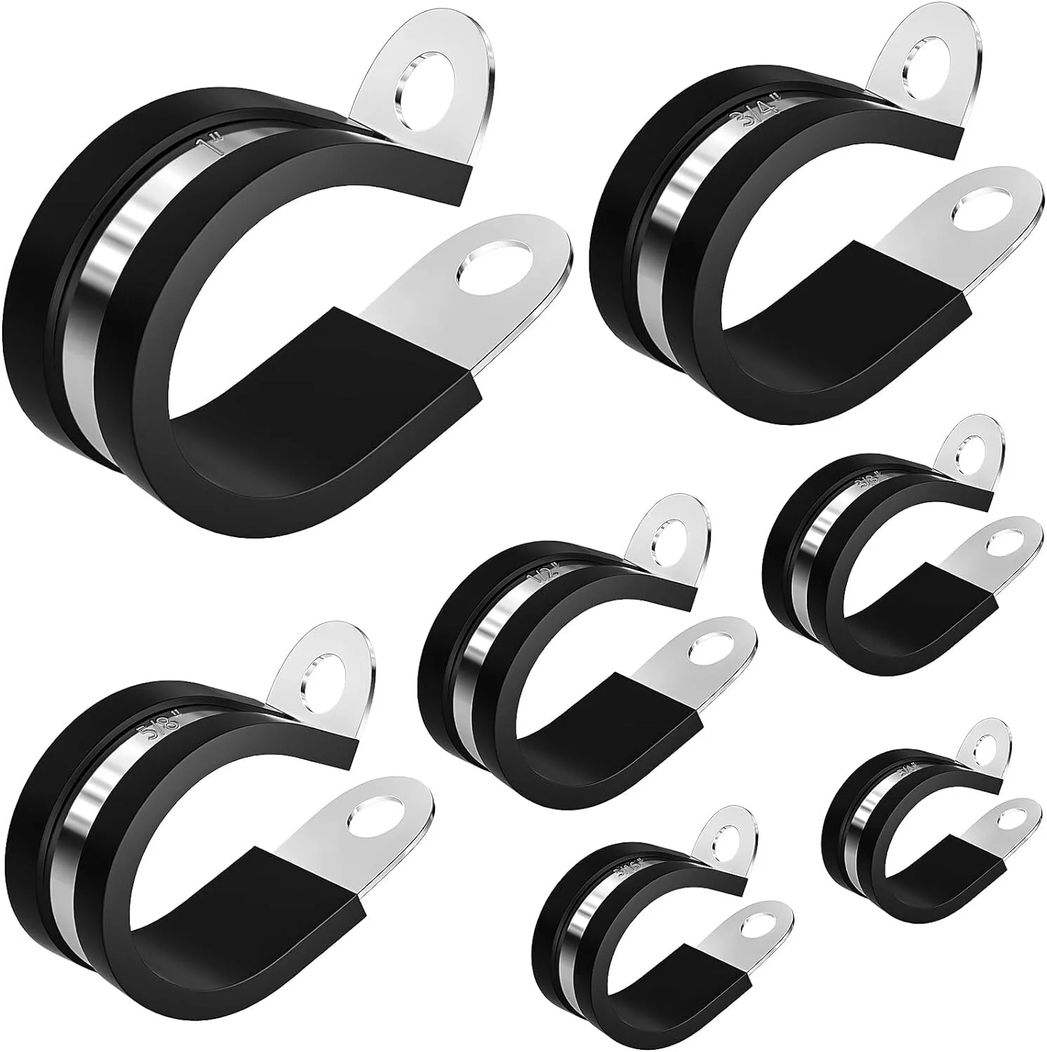 80Pc Cable Clamps Assortment Kit 7 Sizes - Walmart.com