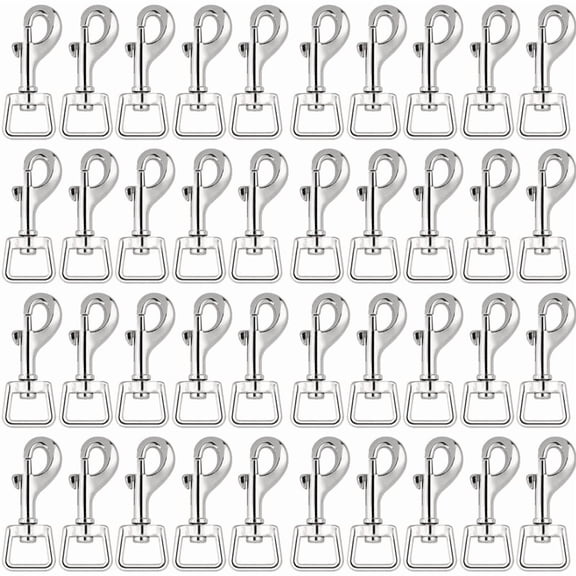 80Pc Snap Hooks for Dog Leash Collar Linking, Heavy Duty Swivel Clasp Eye Bolt Buckle Trigger Clip for Spring Pet Buckle