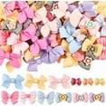 thumbnail image 1 of 80Pcs 4 Styles Cabochons Flatback Coquette Charms Colorful Assorted Aesthetic Resin Kawaii Bowknot Small Tiny Embellishments for Jewelry Nail Art Hair Clips Phone Cases DIY Crafts, 1 of 7