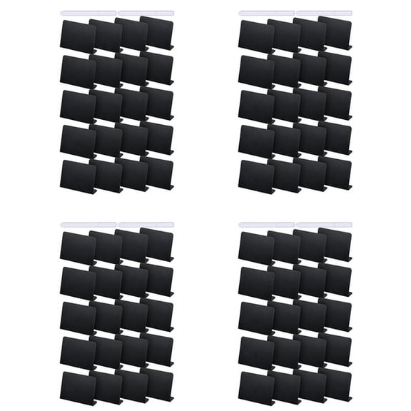 80Pcs 4 x 3 Inches Mini Chalkboard Table Tent Sign Chalkboard Buffet Tags Food Label for Party Tabletop Chalkboard Signs