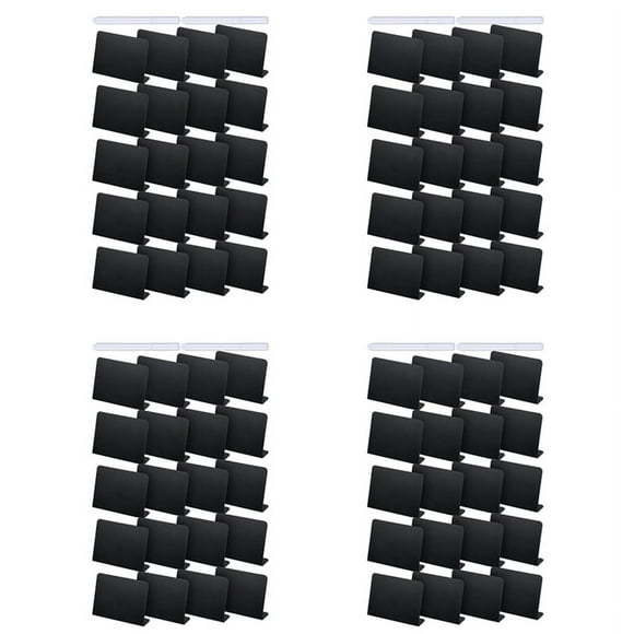 80Pcs 4 x 3 Inches Mini Chalkboard Table Tent Sign Chalkboard Buffet Tags Food Label for Party Tabletop Chalkboard Signs