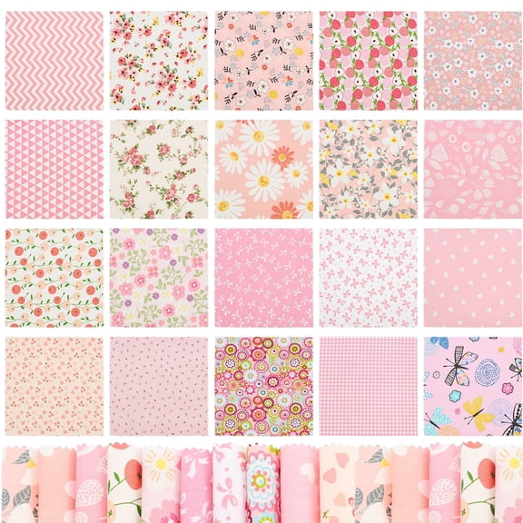 80Pcs 5" Layer Cake Fabric with Multiple Patterns Cotton Layer Cake Fabric Square for Quilting Sewing Quilt Bag and DIY Craft