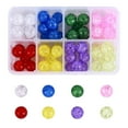 thumbnail image 1 of 80Pcs 8 Colors Transparent Crackle Glass Round Beads Strands No Hole Mixed Color 12mm 10pcs/color, 1 of 7