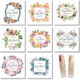 thumbnail image 1 of 80Pcs 8 Styles Lip Balm Sticker Self-Adhesive Homemade Lip Balm Labels Floral Patter Square Printable DIY Label Stickers, 1 of 5