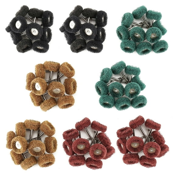 80Pcs 1inch Abrasive Buffing Wheels Smooth 120-400 Grit Abrasive Wheels Rotary Tool Accessories for Rotary Tool