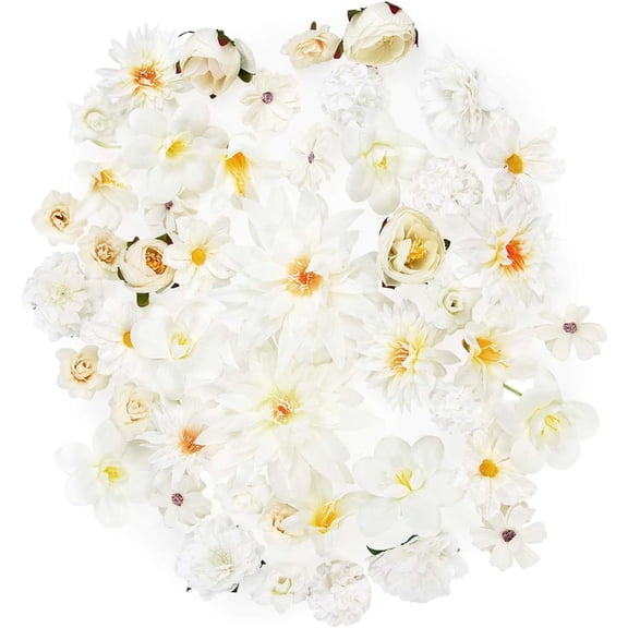 80Pcs Artificial Flower Buds 25-43mm For Wedding Bouquets and Hair Accessories